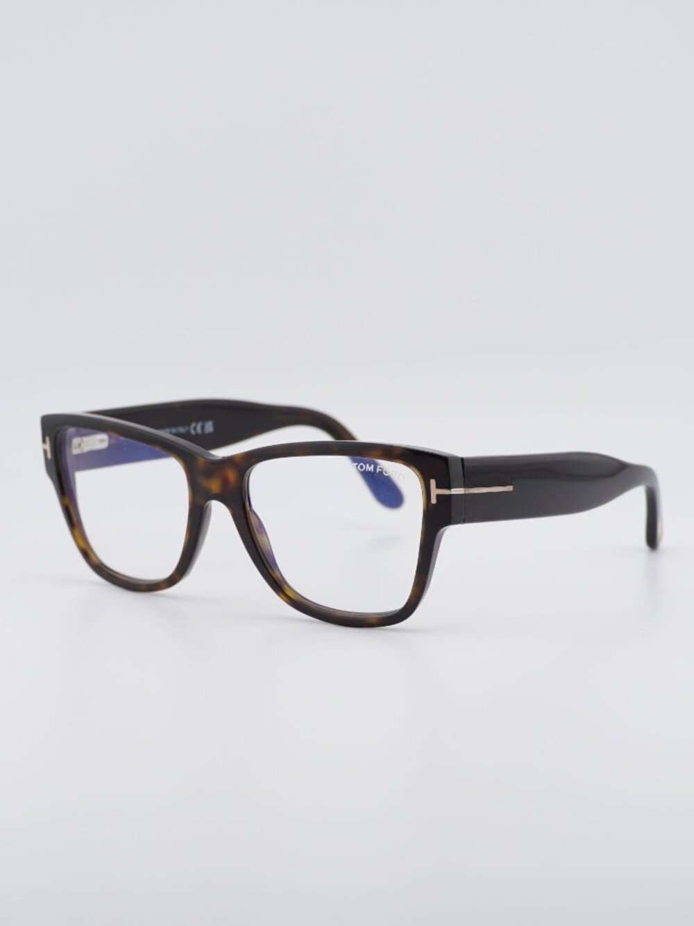 Tom Ford FT5878-B 052 Eyeglasses Dark Havana 55mm Square Frame